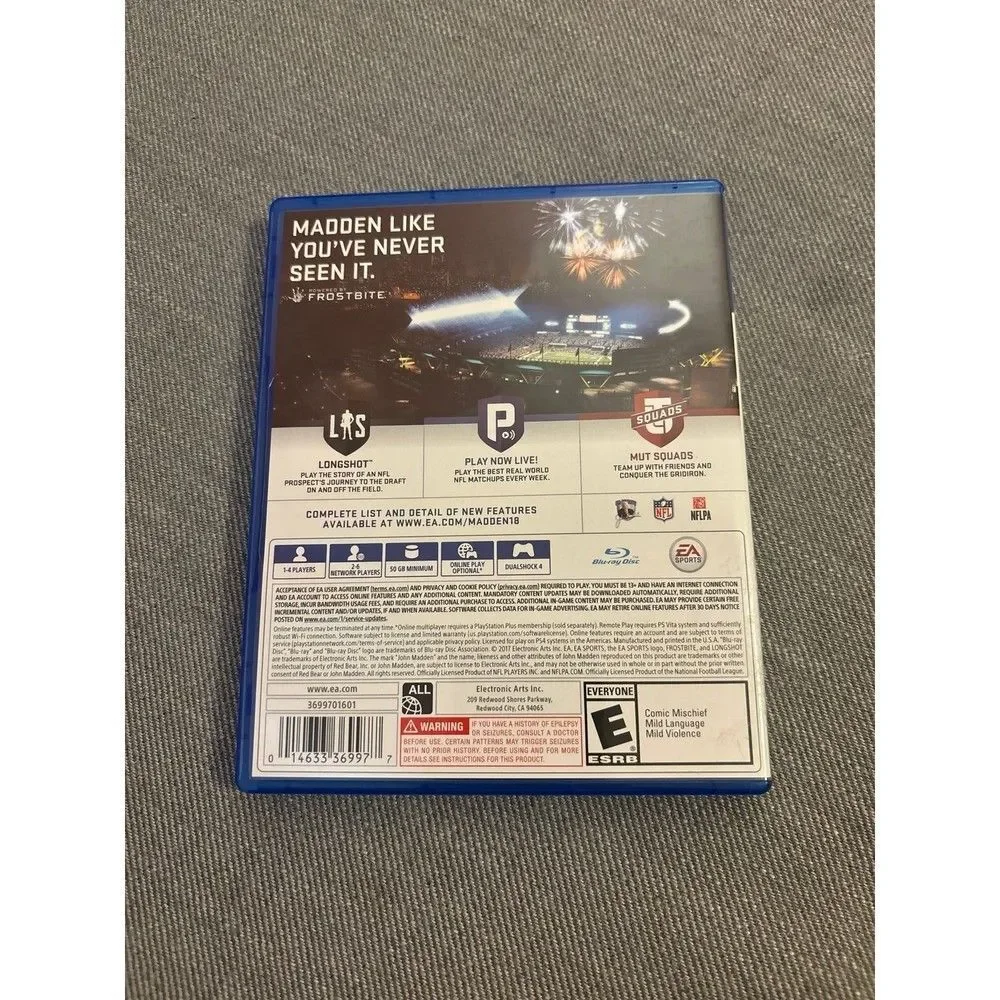 Madden NFL 18 For PlayStation 4